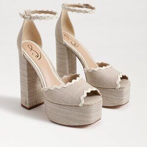 Sam Edelman Beige Platform Sandals